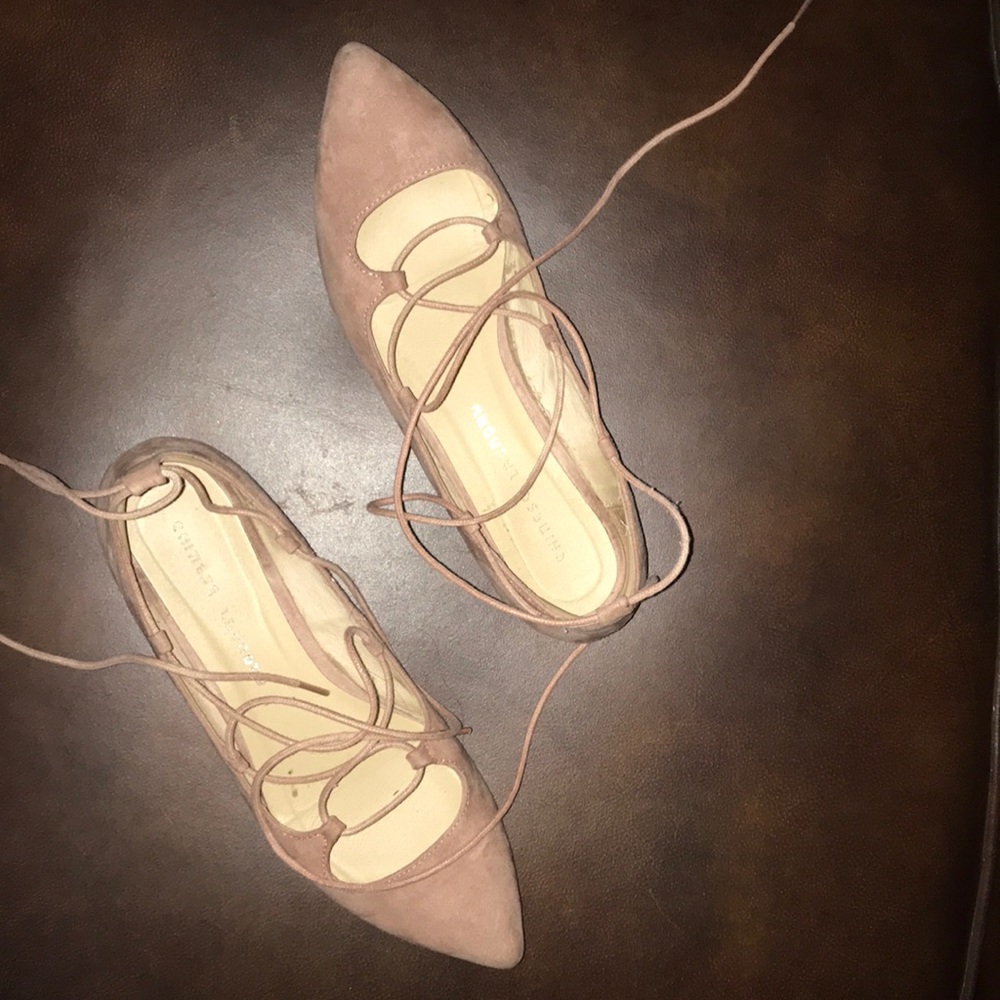 Lace up flats